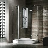 Vigo VG6061CHCL36-Clear 36 x 36 Frameless Neo-Angle 3/8 Clear/Chrome Shower Enclosure