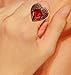 Lingstar(TM) Retro Bronze Red Heart Ring Vintage Palace Angel Wings Adjustable Sizes