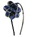 Blue and Black Plaid flower Applique Hard Headband