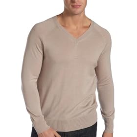 Red Moon Men's 100% Merino Wool Long Sleeve V-Neck Pullover Sweater