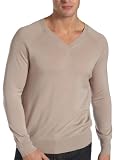 Red Moon Men's 100% Merino Wool Long Sleeve V-Neck Pullover Sweater