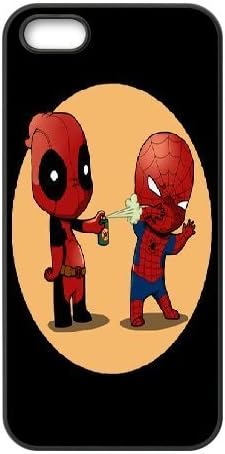 [Deadpool Series] IPhone 5,5S Case Spiderman and Deadpool - Black