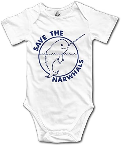 Save The Narwhals Sea Animal Boys Girls Baby Onesie Bodysuit Long Sleeve