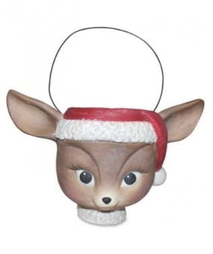 Bethany Lowe Christmas Retro Reindeer Bucket TJ1480