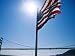 American Flag Flying with the Golden Gate Bridge in Background Art Photographic Poste...