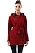 BGSD Women Evelyn Waterproof Classic Hooded Short Trench Coat Red Small