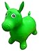 VIAHART Green Horse Hopper, Pump Included, Inflatable Jumping Space Hopper Hopping Hoppity Hippity Hop Ride-on Bouncy Animal for Kids