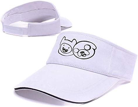 ZHHUA Adventure Time With Finn And Jake Logo Adjustable Embroidery Tennis Golf Baseball Hat Sun Visor Cap White