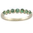 14K Yellow Gold Emerald Ring/Anniversary Band