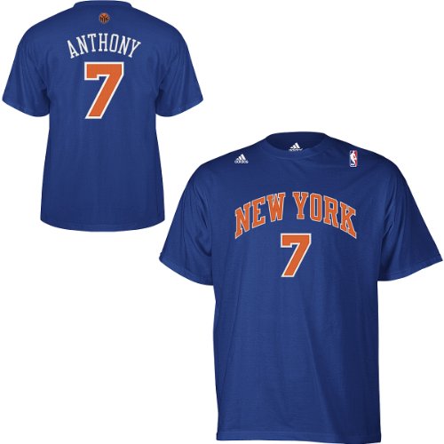 NBA Toddler New York Knicks Carmelo Anthony Short Sleeve Name & Number Tee - R4A3Bt-J (Royal, 4T)