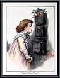 Art Poster Metal Framed Print - Hello Santa - Artist: Thomas Nast- Poster Size: 18 X 14