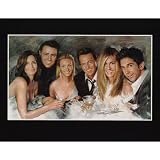 Click for larger image of Friends Jennifer Aniston Courteney Cox Joey TV Poster - 17x11