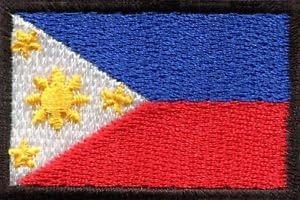 Flag of Philippines Filipino Southeast Asia Applique Iron-on Patch Medium S-784 Cute Gift to Your Cloth Fast Shipping