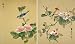 Pair of Original Chinese Watercolors -Vintage Painting of Butterflies and Flowers