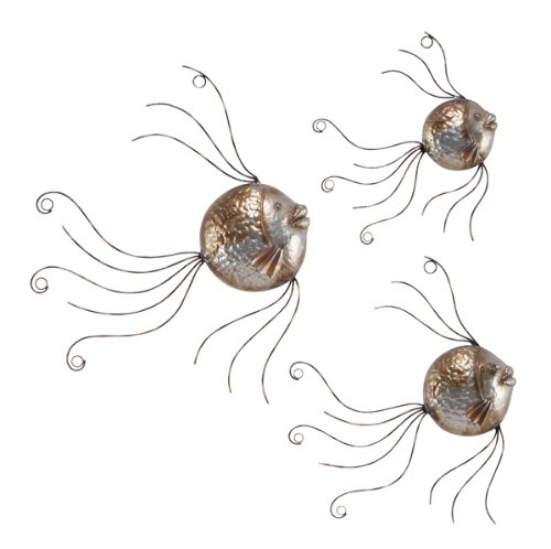 Metal Fish Wall Decor (set of 3) Heights: 21", 16", 13"
