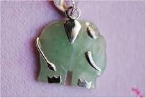 Green Jade Lucky Elephant Pendant