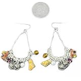 Silvertone Cat Charm Dangle Earrings Fashion Jewelry