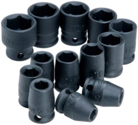 Advanced Tool Design Model ATD-2301 13 Piece 3/8" Drive 6 Point Standard Metric Impact Socket Set