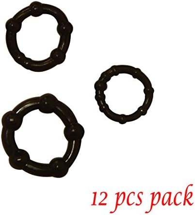 Desire Land 2014 Male Dream 12pcs Essentials Crazy Waterproof TPE Beaded Cockrings Penis Ring (Color Random)