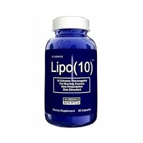 Lipo 10 - 90 Capsules Hardcore Thermogenic Fat Burner Weight Loss Diet Pills - 3 Pack