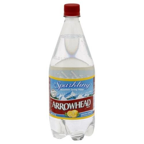 Arrowhead Sparkling Lemon Water, 1 litre (Pack of 12)