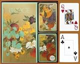 Large Print Playing Cards Bridge Gift Set - Fruits and Flowers