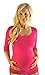 Mommylicious Black and Tan Striped Seamless Scoop Neck Maternity Top (Black Tan Striped)