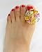Multi with Gold BIG Toe Ring