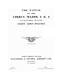 Cirrus Major 2 & 3 Aircraft Engine Service Manual
