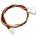 InLine Lüfter-Y-Kabel, 3-pin Molex Buchse an 2x 3-pin Molex Stecker