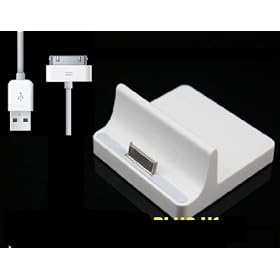 Desktop Dock Docking Station Charger for ipad ipad 2 / ipad 3 & 1M USB Cable For Apple iPad iPad 2