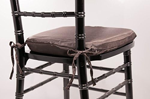 Dark Brown Bengaline Chiavari Cushion w/ Ties by VF