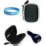 Ultra Slim Hard Shell Bluetooth Carrying Case for BlueAnt Z9 Z9i X3 V1 V12 BlueAnt Headset + Car Charger USB + Wisdom*Courage Neckstrap