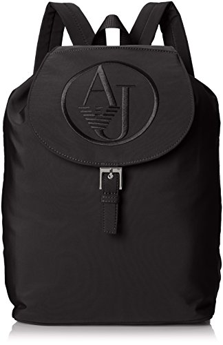 Armani Jeans Nylon Logo Backpack, Black, One Size