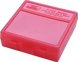 MTM 100 Round Flip-Top Ammo Box 380/9MM Cal (Clear Red)