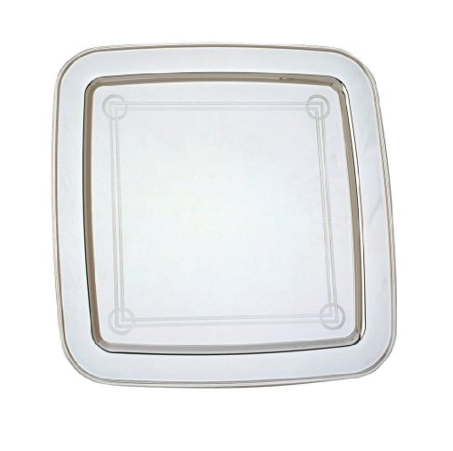 Thomas OBrien by Reed & Barton Silver Plate Ring Square Tray, 13-1/4-Inch
