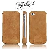 SGP iPhone 4 Leather Case Vintage Edition (Brown Flat)