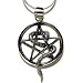 Pentagram with Snake Sterling Sliver Pendant with Sterling Silver Chain