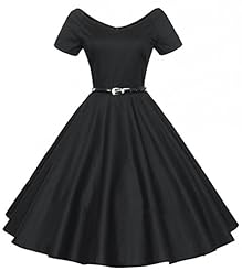 V-neck Vintage  Cotton/Elastane  Ball Gown Evening Dress/Wedding Party Dress 