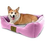 American Kennel Club Self-Heating Solid Pet Bed Size 22x18x8" , Pink
