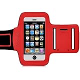 Ionic ACTIVE Sport Armband Case for New Apple iPhone 5 Apple iPhone 5S (AT&T, T-Mobile, Sprint, Verizon)(Red)