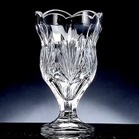 TULIP FOOTED VASE - CRYSTAL TULIP FOOTED VASE by Jaf Gifts