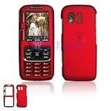 Samsung M540 RANT Cell Phone Red Rubber Feel Protective Case Faceplate Cover