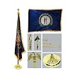 Kentucky 4ft x 6ft Flag telescoping Flagpole Base and Tassel