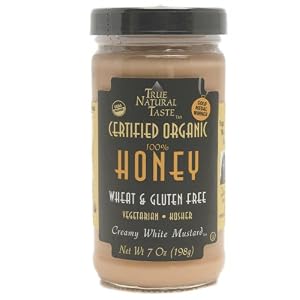 100% Honey Organic Creamy White Mustard - Twin Pack - (2 - 7 Oz Jars = 14 Ozs.) by Honey Mustards