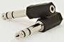 3.5mm Stereo Jack to 1/4" Stereo Plug Adapter black