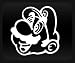 Mario Nintendo White Sticker Decal