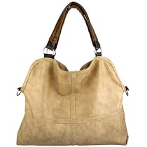 Everyday Free Style Beige Tan Soft Embossed Ostrich Double Handle Oversized Hobo Satchel Purse Handbag Tote Bag
