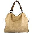 Everyday Free Style Beige Tan Soft Embossed Ostrich Double Handle Oversized Hobo Satchel Purse Handbag Tote Bag