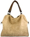 Everyday Free Style Beige Tan Soft Embossed Ostrich Double Handle Oversized Hobo Satchel Purse Handbag Tote Bag